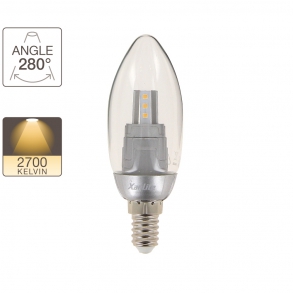 Retrofit Smooth flame 250 lumens Transparent E15