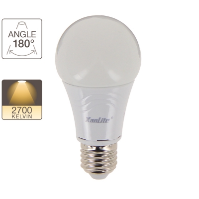 Ampoule A60, culot E27, classique
5W → 40W