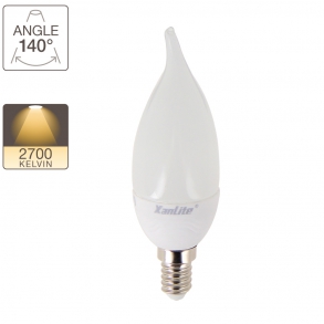 Ampoule LED flamme coup de vent, culot E14, classique