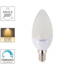 Ampoule LED flamme, culot E14, classique