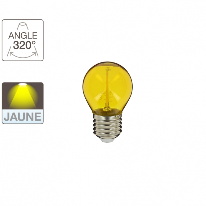 Ampoules Formes RetroLed Filament Ampoule LED P45, culot E27, éclairage jaune Xanlite