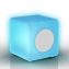Cube lumineux Sonolux, rechargeable par induction, bluetooth musique