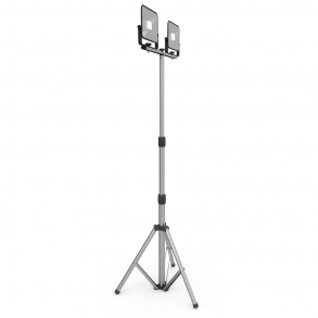 Double projecteur LED de chantier, 2800 lumens, trépied téléscopique
