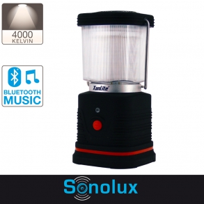 Lanterne portable LED SONOLUX, 3 modes de lumière, haut parleur bluetooth