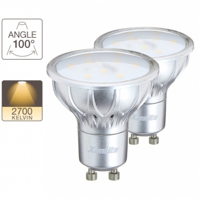 Pack de 2 ampoules spots, culot GU10, classic