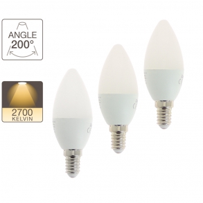 Pack de 2 flamme LED, culot E14, 2 +1 gratuite