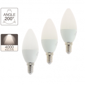 Pack de 2 flamme LED, culot E14, 2 +1 gratuite