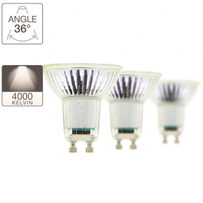 Pack de 3 ampoules spots, culot GU10, classique