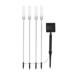 Pack de 4 balises solaires à LED, avec panneau solaire déporté