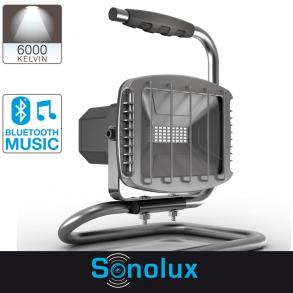 Projecteur LED filaire, blanc froid, haut parleur bluetooth